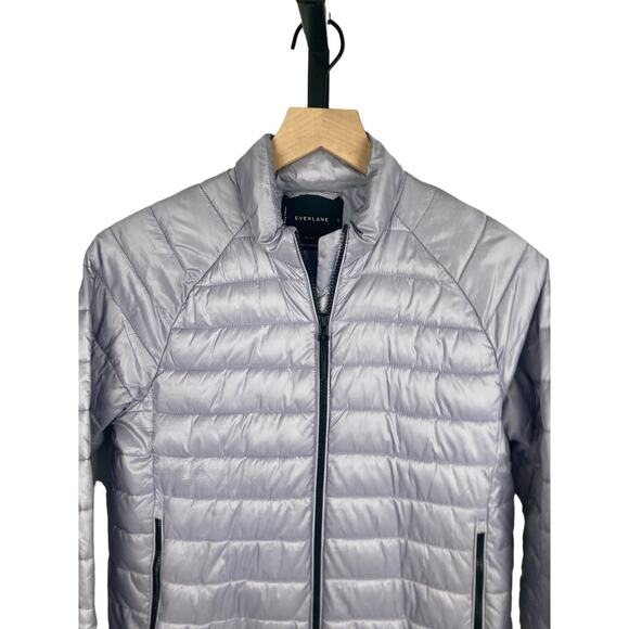 Everlane The ReNew Lightweight Puffer Jacket Lavender Sz S Recycled Polyester - Picture 3 of 14